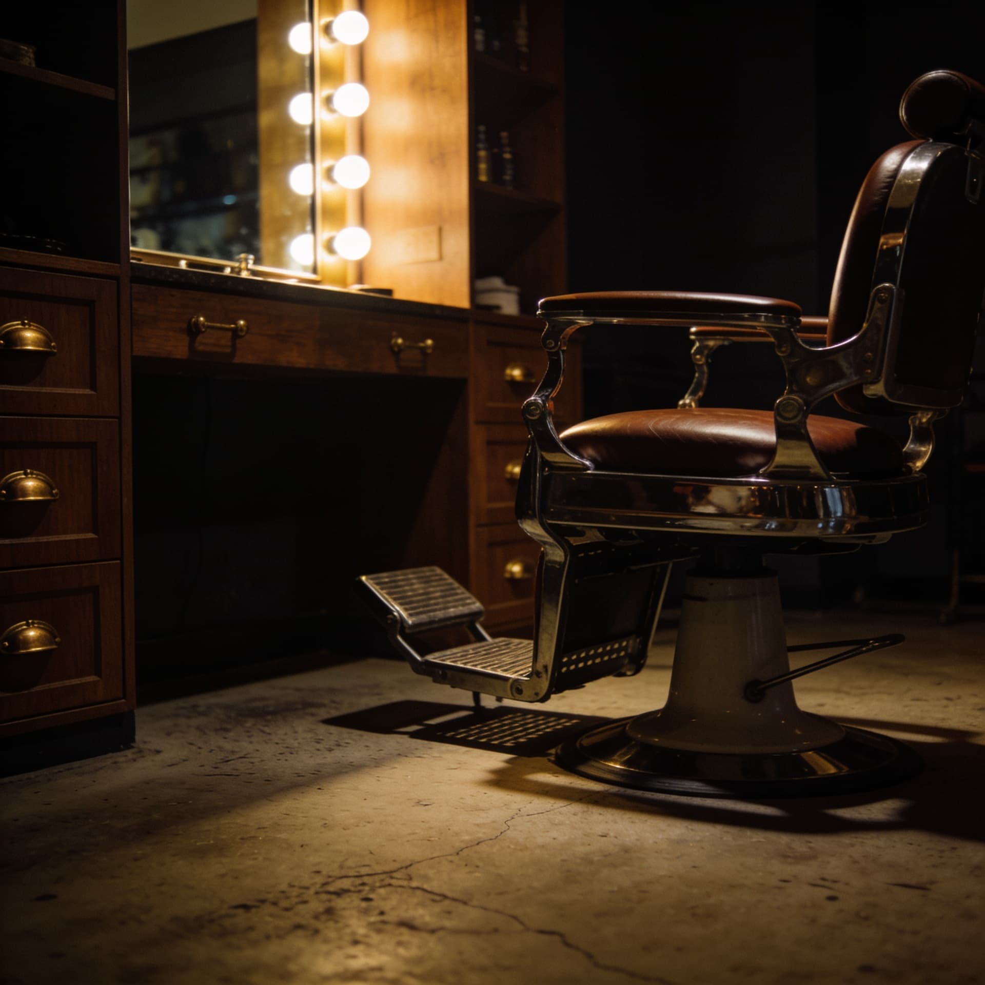 Sillón de barbero vintage